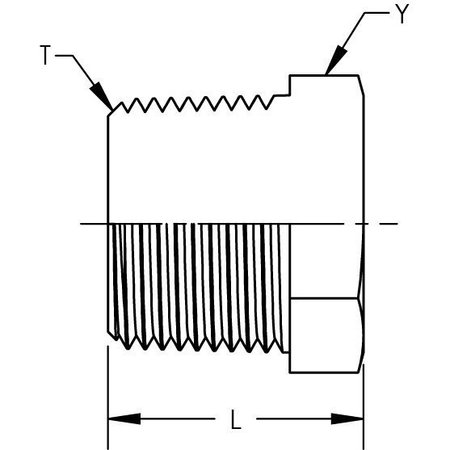 World Wide Fittings Hex Head Pipe Plug 3159X06